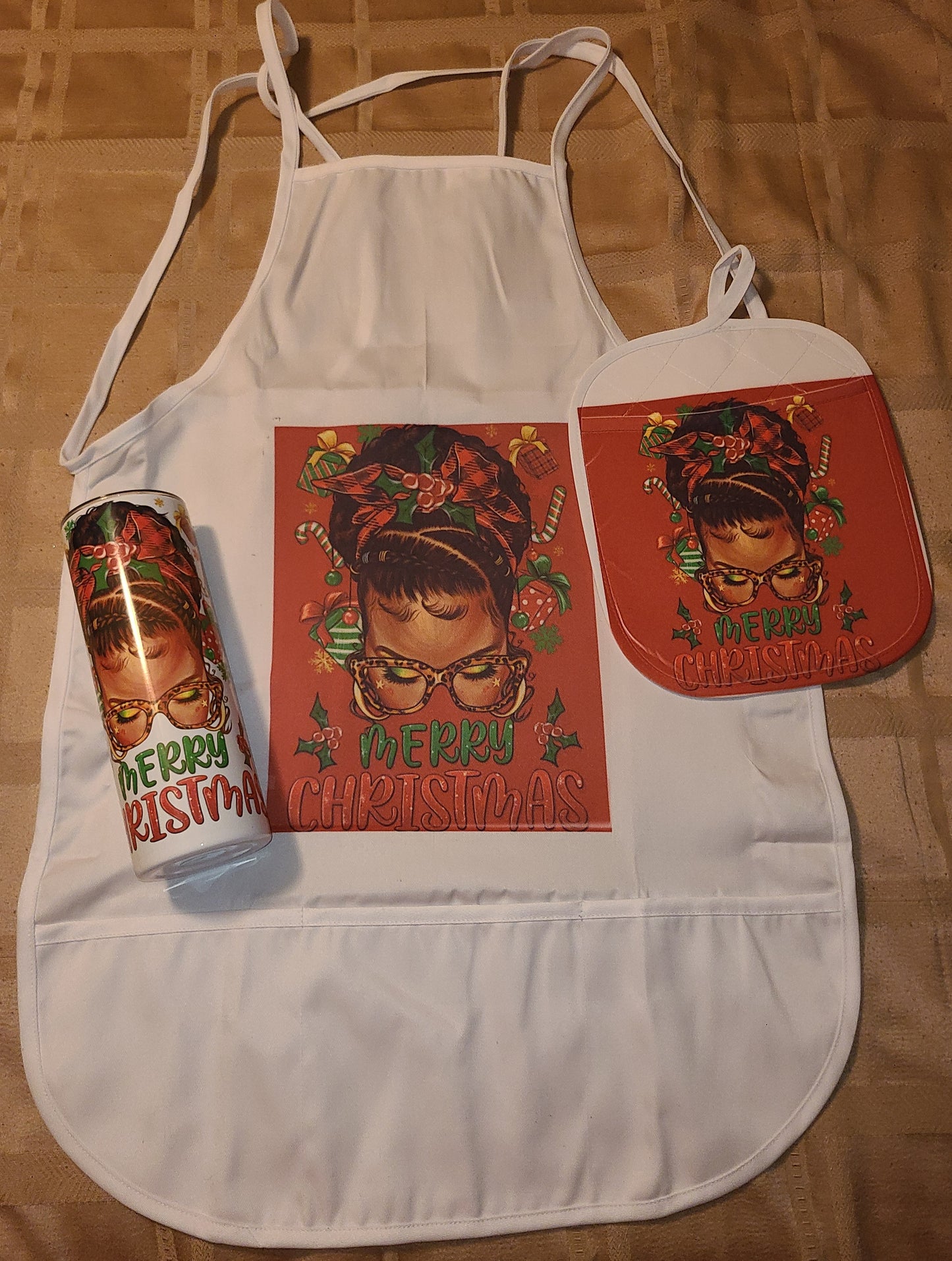 Apron, Pot Holder & Tumbler Set