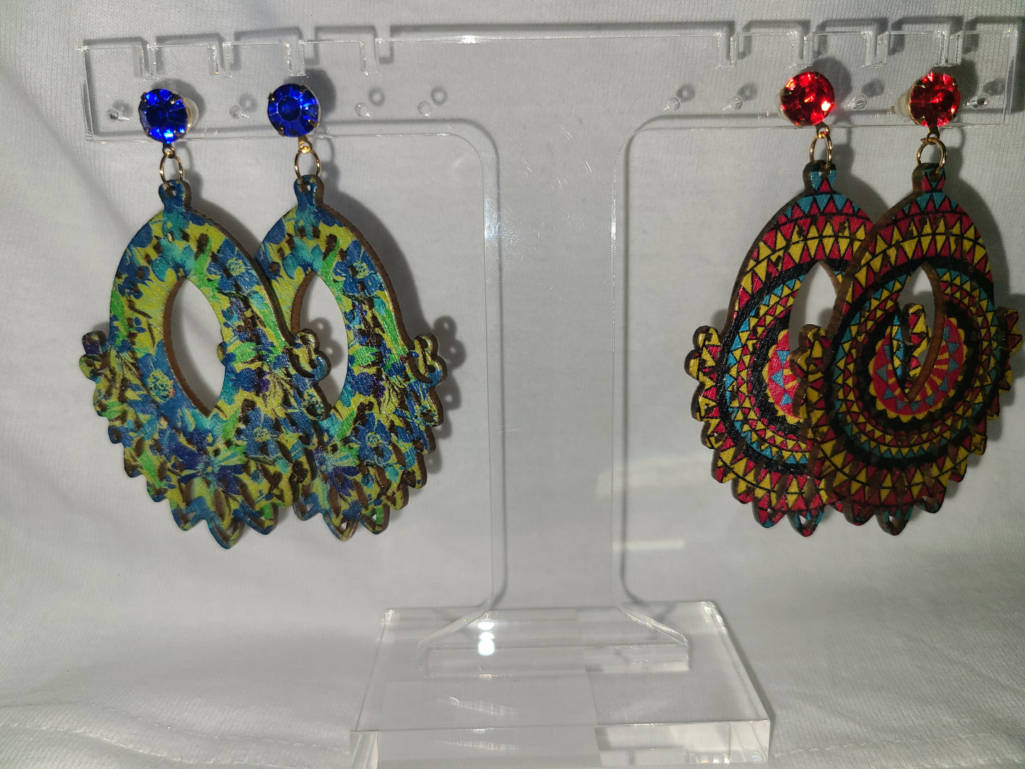 Pattern Wooden Earrings