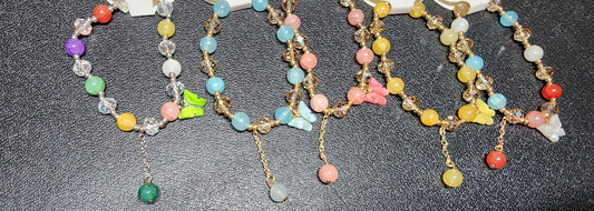 Butterfly Stretchy Bracelets with Gem