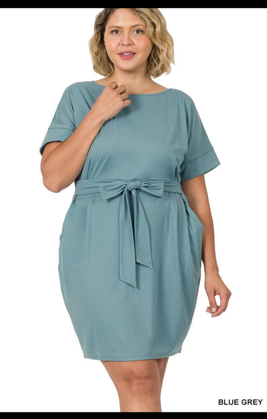 The Curvy Girl Tie Belt Dress